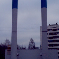 Дымовая труба высотой 45 м.для котельной ( 2005 г).Ст12х18н10т,Ст09г2с